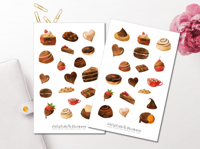 Schokolade Sticker Set